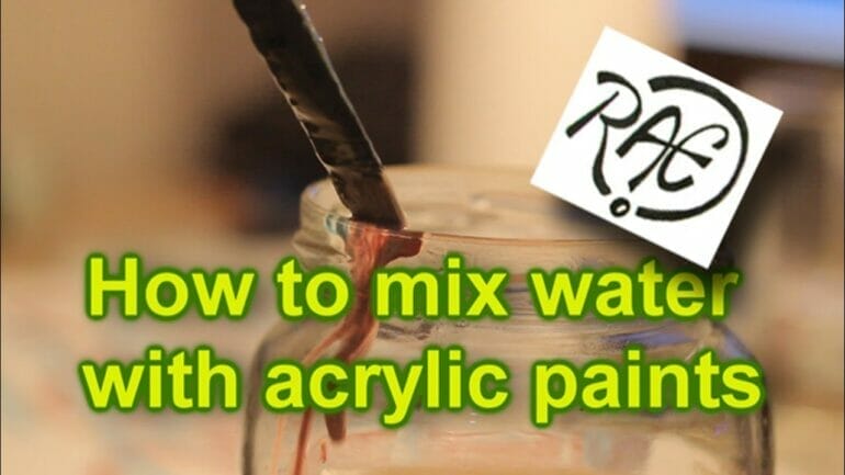 can i mix water with acrylic paint
