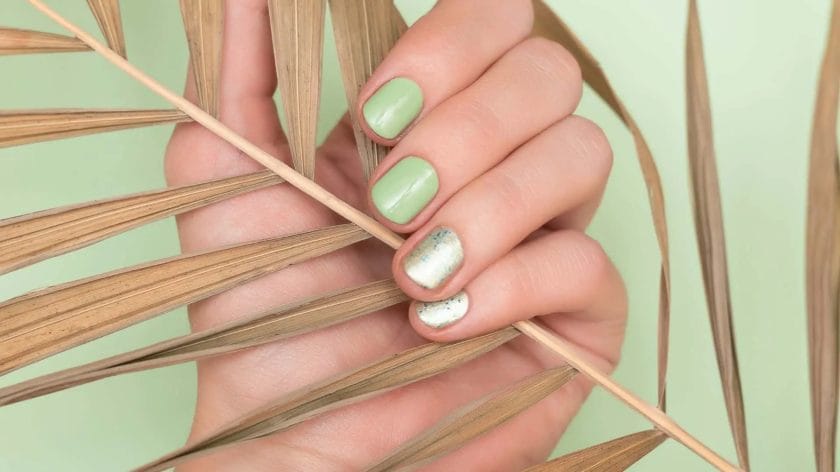 can i put acrylic over a green nail
