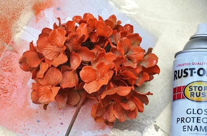 can you spray paint silk flowers
