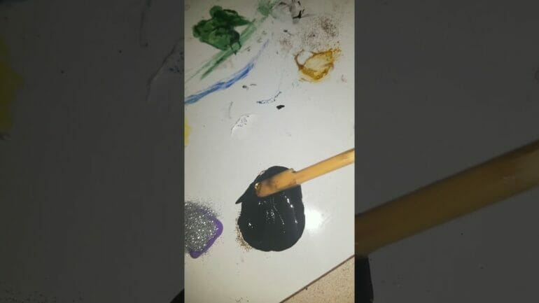 how to add glitter to acrylic paint
