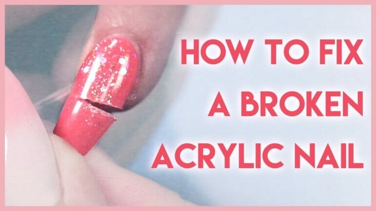 how to fix a broken acrylic nail bleeding
