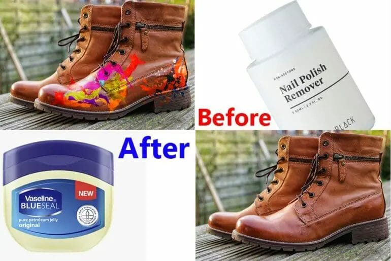 how to get paint off of boots
