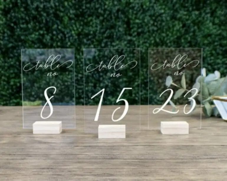 how to make acrylic table numbers
