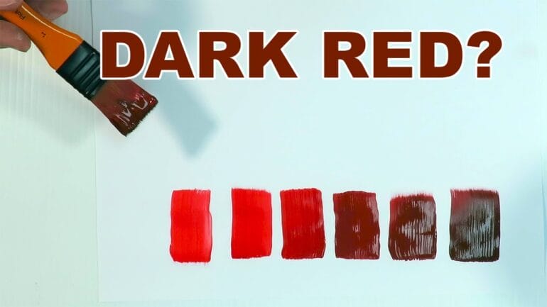 how to make red acrylic paint darker
