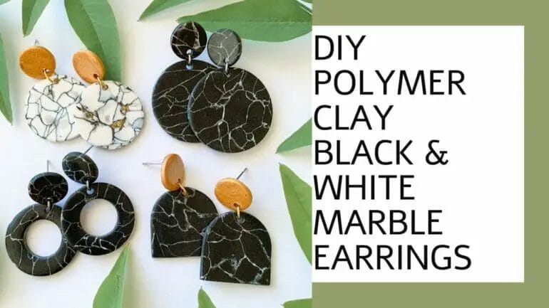 how to marble polymer clay with acrylic paint
