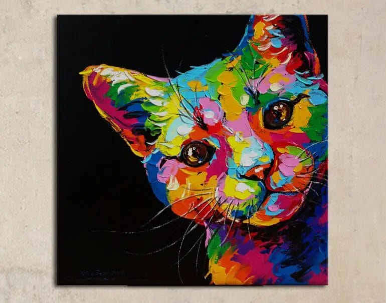 how to paint a cat acrylic
