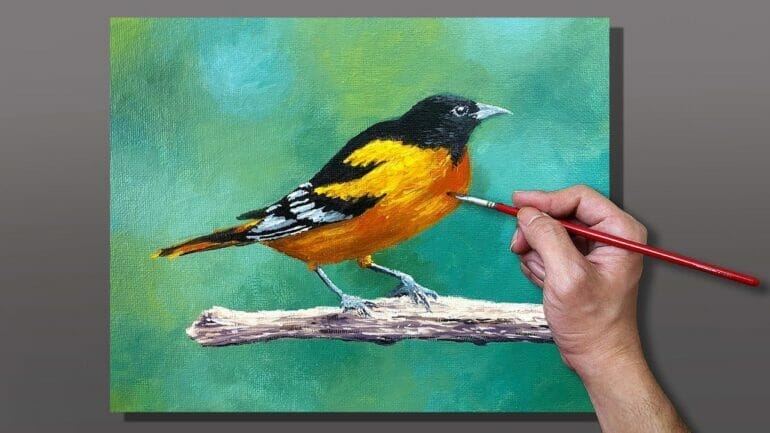 how to paint birds with acrylics
