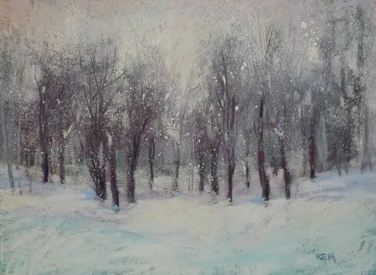 how to paint snow with acrylics