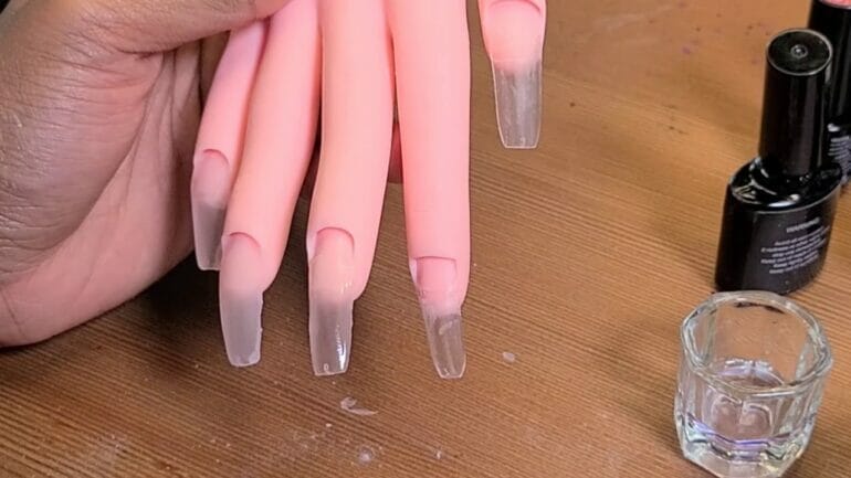 how to practice acrylic nails without fake hand
