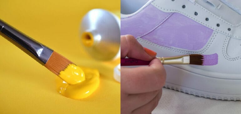 how to seal acrylic paint on leather shoes
