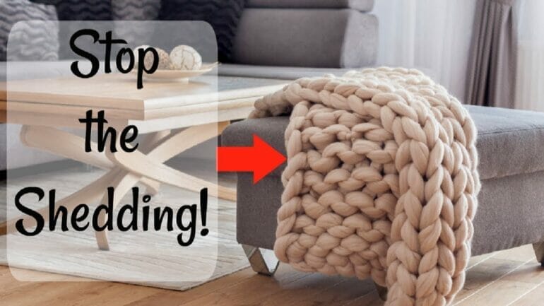 how to stop an acrylic blanket from shedding

