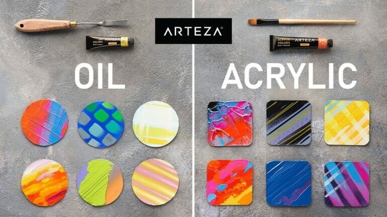 how to tell if a painting is oil or acrylic
