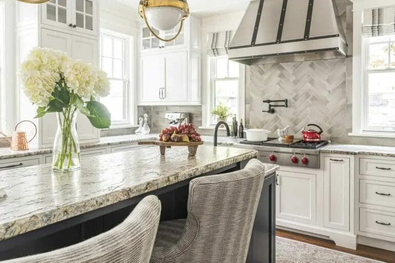 what color paint goes with brown granite