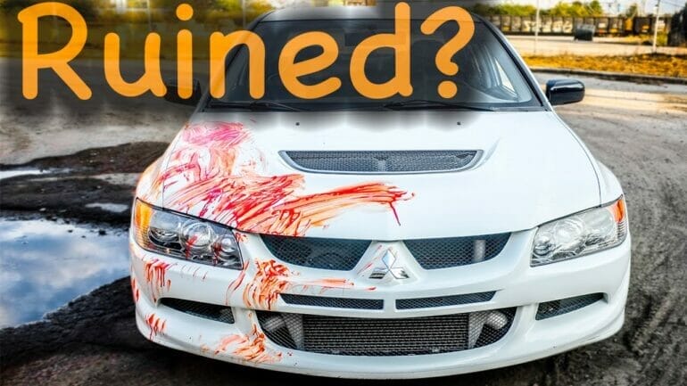 will fake blood ruin car paint
